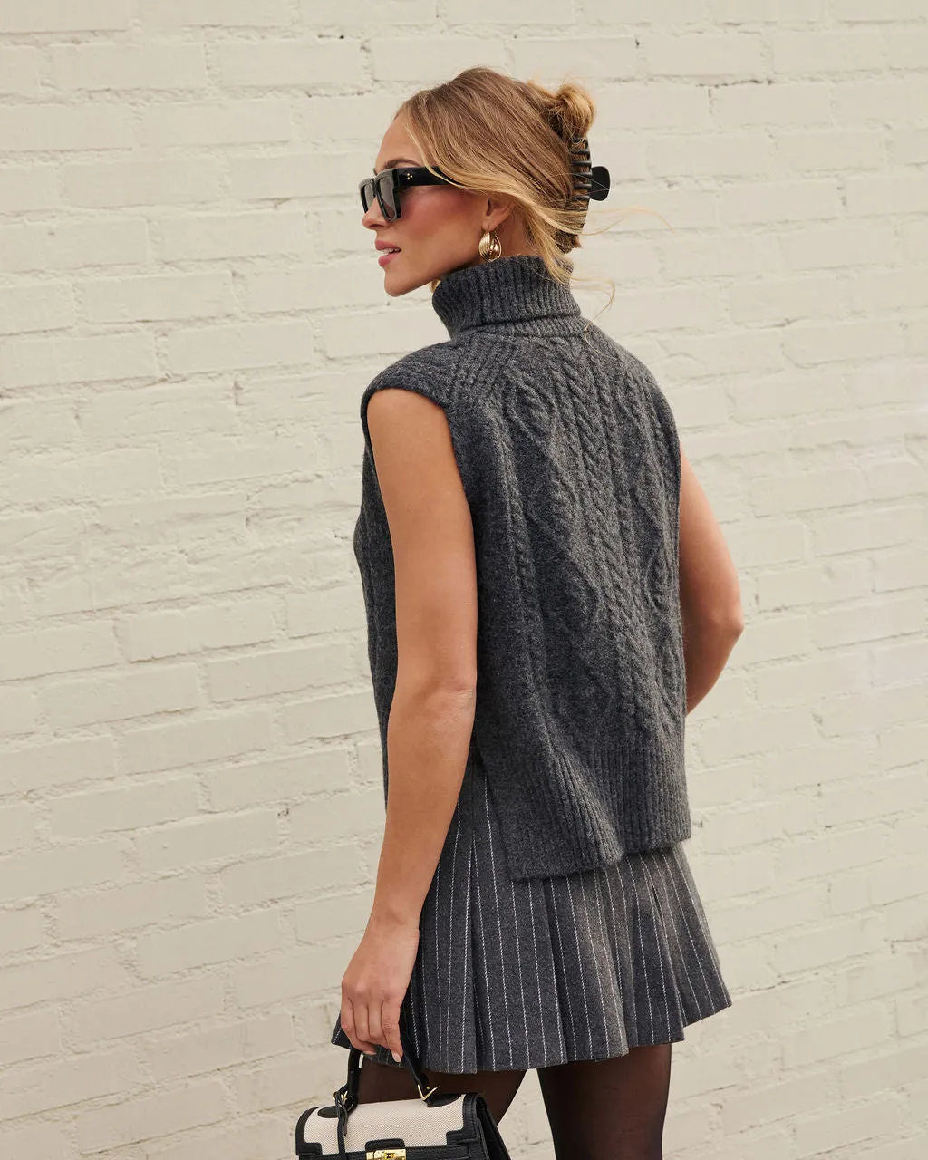 Welma Knit Turtleneck Sweater Vest