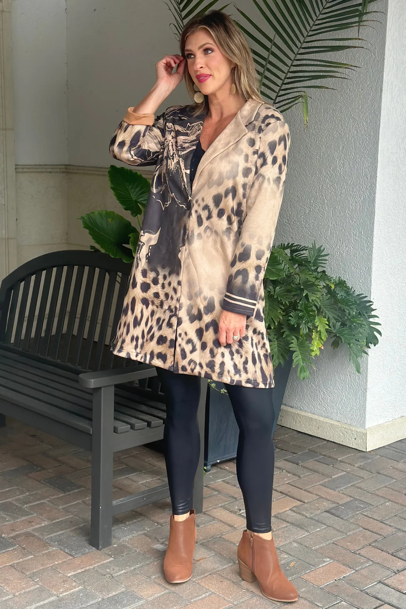 Wild Elegance Faux Suede Blazer