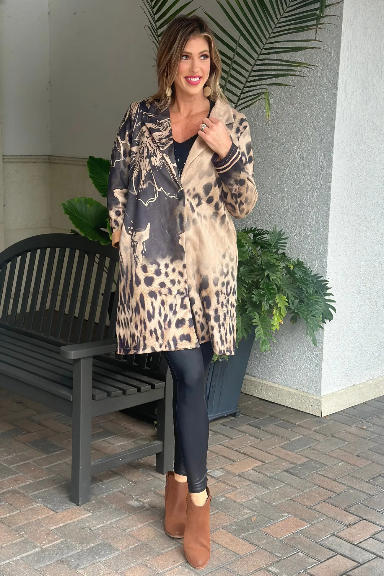 Wild Elegance Faux Suede Blazer