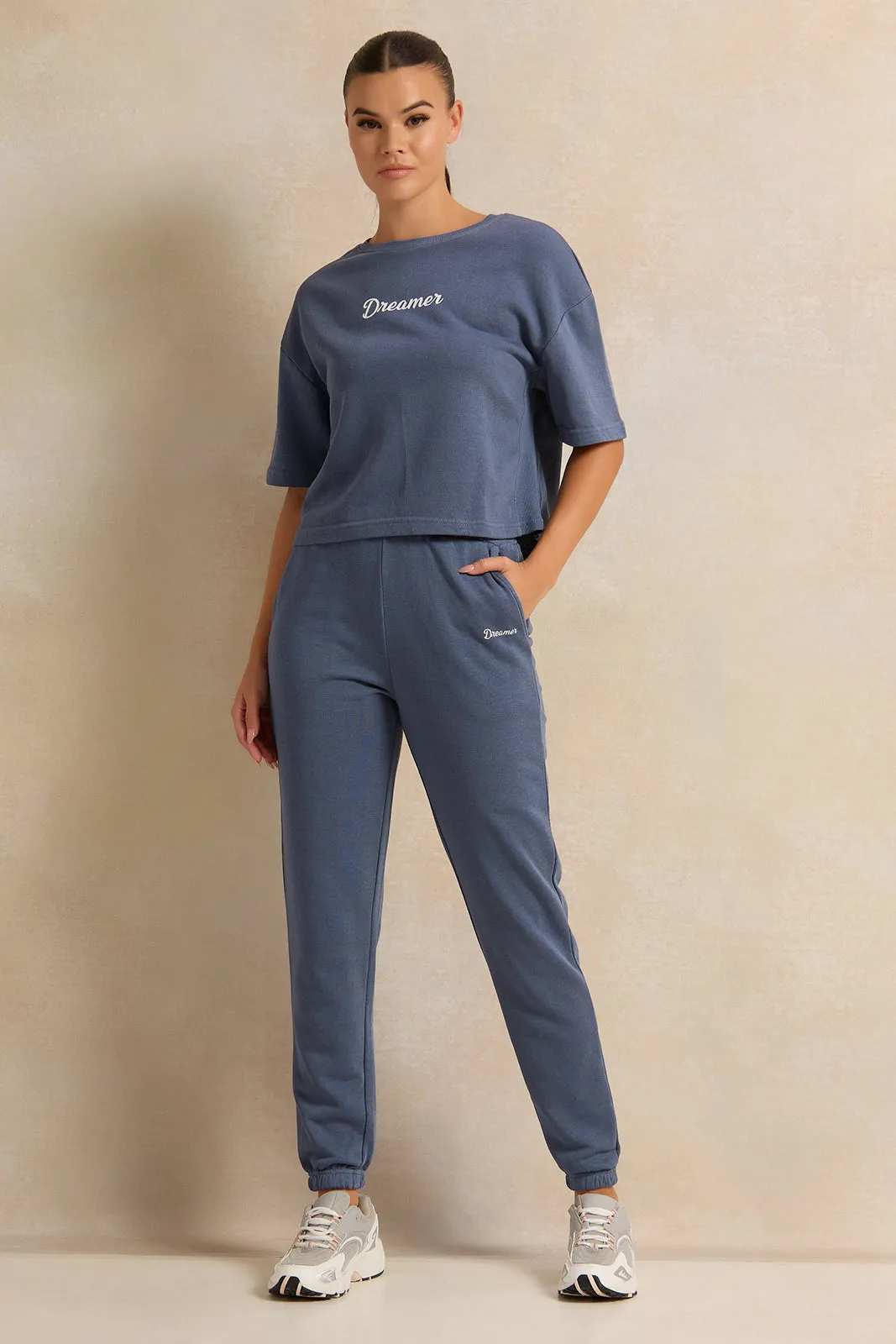 Women Blue Active Pants