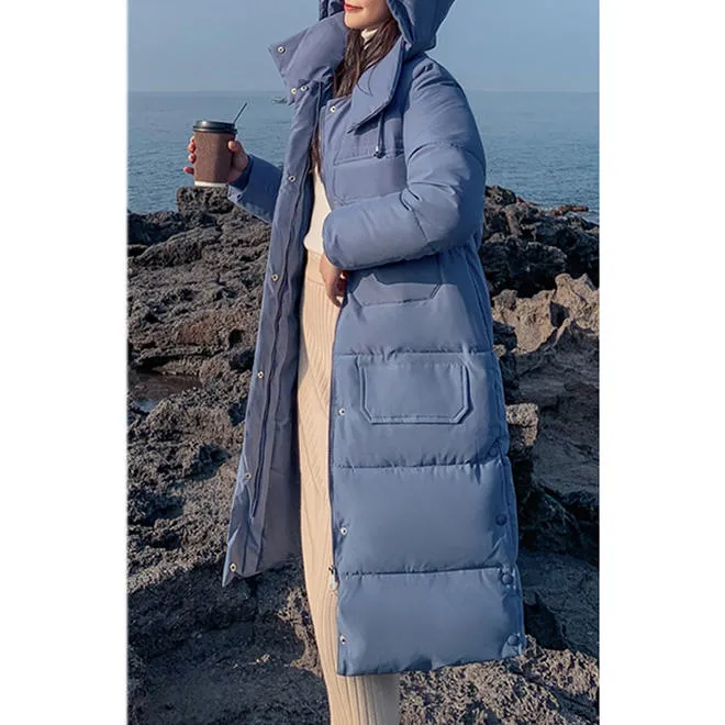 Women Long Thick Cotton Padded Winter Jacket - WJC23318