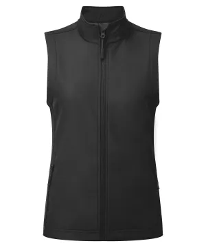 Womens Windchecker® printable and recycled gilet | Black