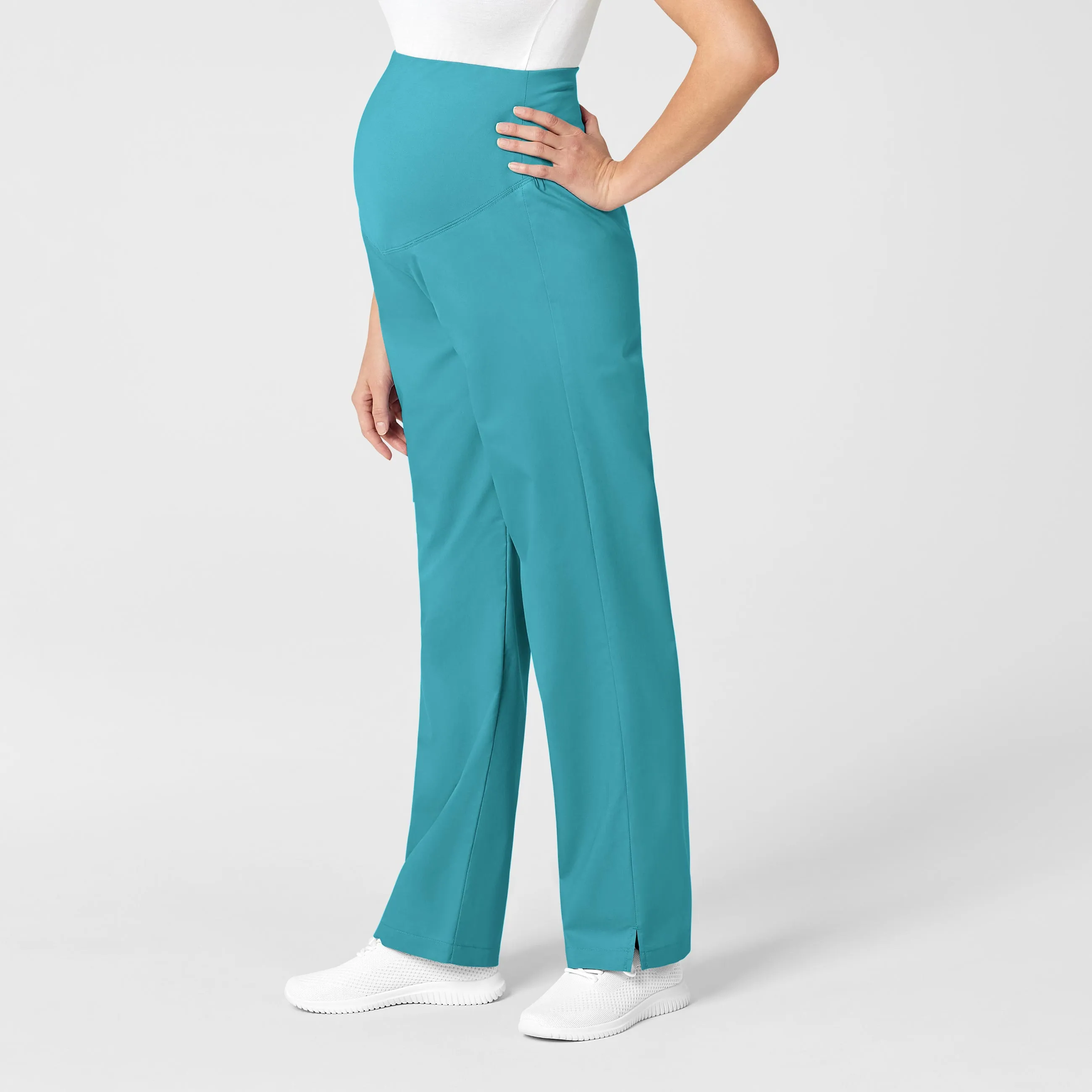 WonderWORK Maternity Cargo Scrub Pant - Teal Blue