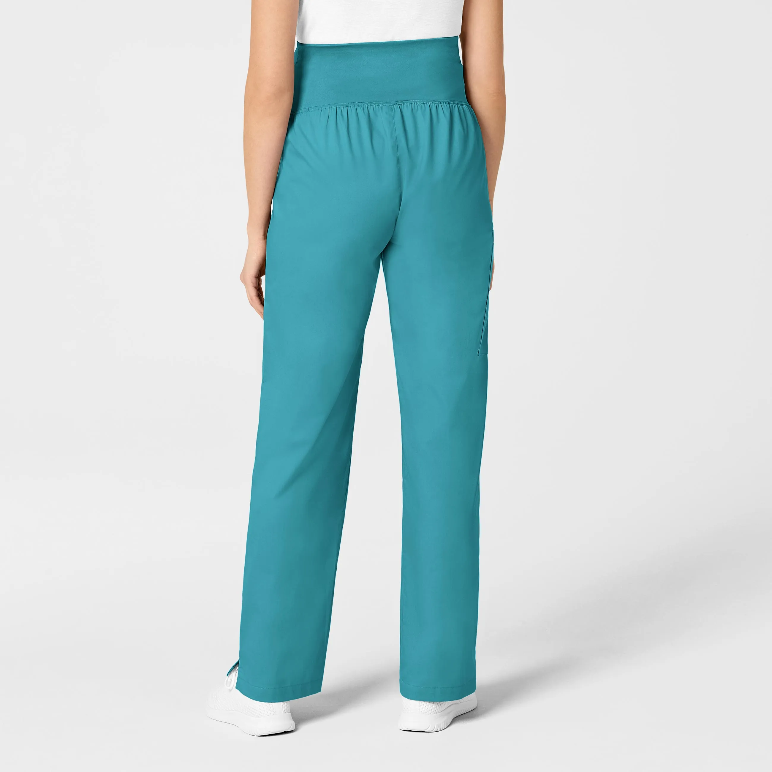 WonderWORK Maternity Cargo Scrub Pant - Teal Blue